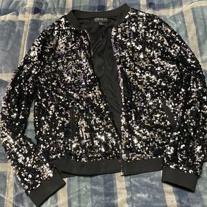 Sequin Varsity Jacket